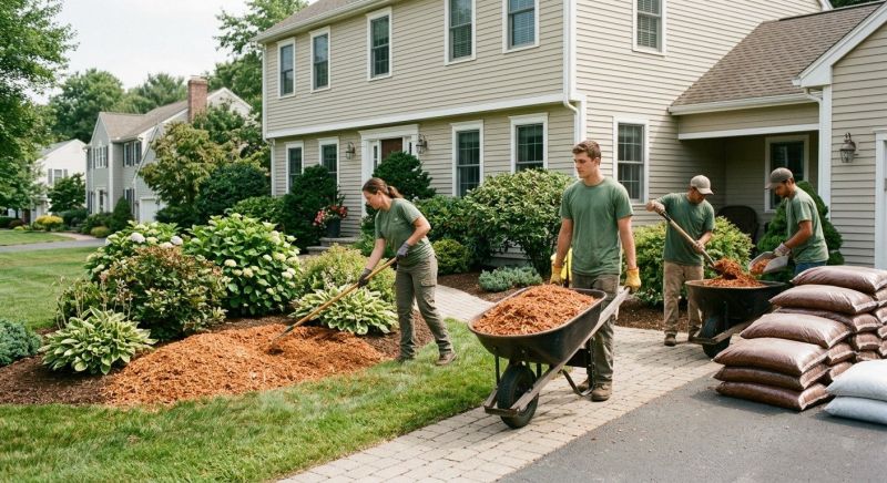 Cedar Mulch Installation in Ventura County, CA