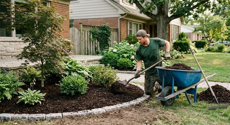 Brown Mulch Installation in Ventura County, CA